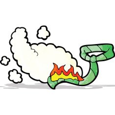 flaming tie cartoon