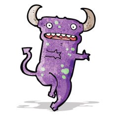 cartoon dancing devil