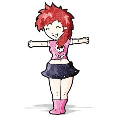 cartoon rock chick