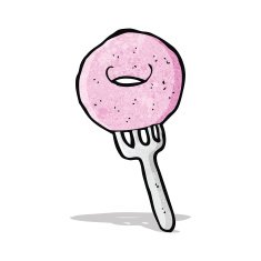 cartoon pink doughnut N6