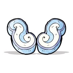 cartoon decorative swirl element