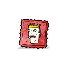cartoon postage stamp N2