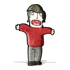 cartoon surprised man N5