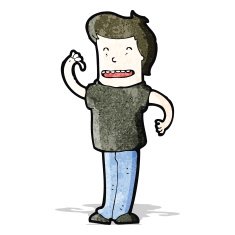 cartoon happy man N15