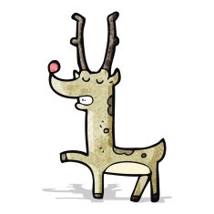 proud reindeer cartoon