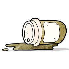 spilled take out coffee cartoon N3