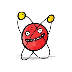cartoon atom N2