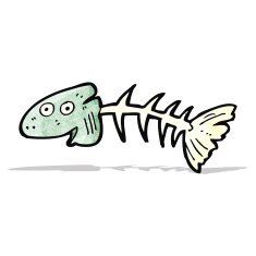 Cartoon Fish Bones N6