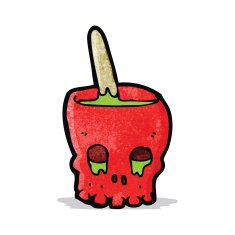 cartoon spooky skull bowl