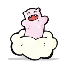 cartoon bear on cloud N2