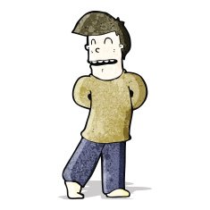 cartoon shy man N4