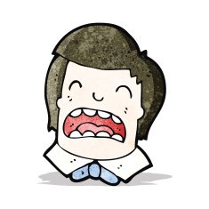 cartoon upset boy