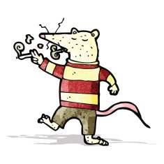 cartoon white lab rat N3