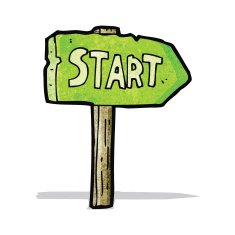 cartoon race start sign N3