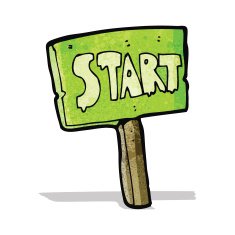 cartoon race start sign N5