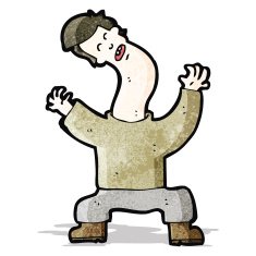 cartoon man with bent neck N2