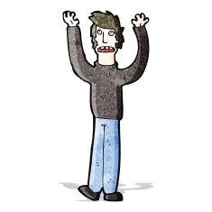 cartoon frightened man N8