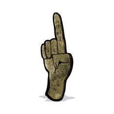pointing hand cartoon symbol N6