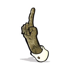 pointing hand cartoon symbol N7