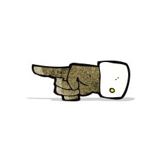 pointing hand cartoon symbol N9