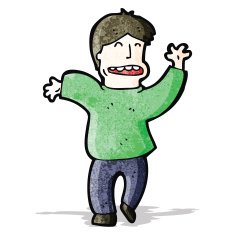 cartoon crazy dancing man N2