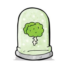 cartoon brain in jar N2