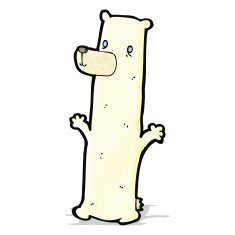 funny cartoon polar bear N2