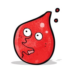 happy cartoon blood drop