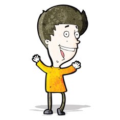 cartoon excited boy N10