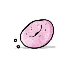 cartoon pink doughnut N7