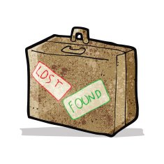 cartoon lost luggage