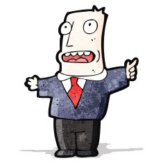 cartoon man with idea N15