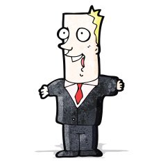 cartoon excited man N10