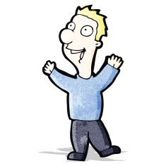 cartoon excited man N11