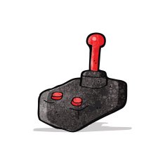 cartoon computer joystick