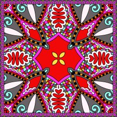 Traditional ornamental floral paisley bandanna You can use this N2