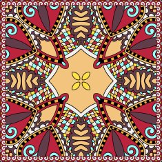 Traditional ornamental floral paisley bandanna You can use this N3