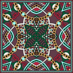 Traditional ornamental floral paisley bandanna You can use this N5