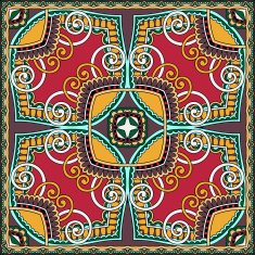 Traditional ornamental floral paisley bandanna You can use this N7