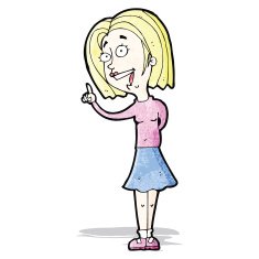 cartoon woman asking question N57