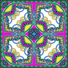 Traditional ornamental floral paisley bandanna You can use this N8