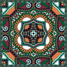 Traditional ornamental floral paisley bandanna You can use this N9