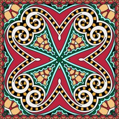 Traditional ornamental floral paisley bandanna You can use this N11