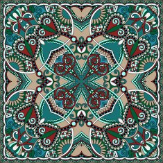 Traditional ornamental floral paisley bandanna You can use this N12