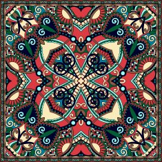 Traditional ornamental floral paisley bandanna You can use this N13