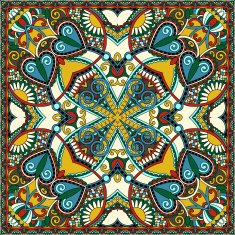 Traditional ornamental floral paisley bandanna You can use this N14