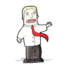 cartoon waving man N15