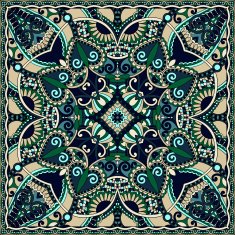 Traditional ornamental floral paisley bandanna You can use this N16