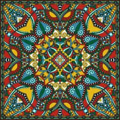 Traditional ornamental floral paisley bandanna You can use this N18