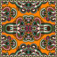 Traditional ornamental floral paisley bandanna You can use this N19